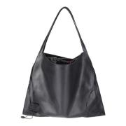 Leren Tote Tas met Trekkoordsluiting Christian Louboutin , Black , Dam...