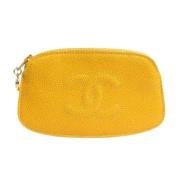 Pre-owned Leather chanel-bags Chanel Vintage , Yellow , Dames