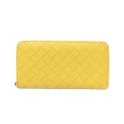 Pre-owned Leather wallets Bottega Veneta Vintage , Yellow , Dames