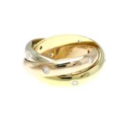 Pre-owned Metal rings Cartier Vintage , Yellow , Dames