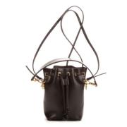 Pre-owned Leather shoulder-bags Fendi Vintage , Black , Dames