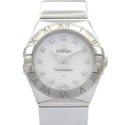 Pre-owned Stainless Steel watches Omega Vintage , White , Dames