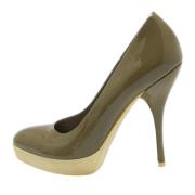 Pre-owned Leather heels Gucci Vintage , Green , Dames