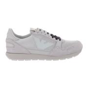 Italiaanse Mesh & Suède Sneakers Emporio Armani , Gray , Heren