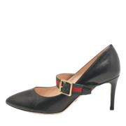 Pre-owned Leather heels Gucci Vintage , Black , Dames