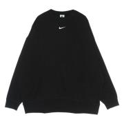 Essentials Crewneck Sweatshirt Fleece Zwart/Wit Nike , Black , Dames