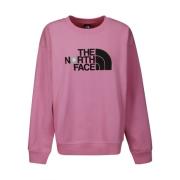 Roze Oversized Logo Sweatshirt Fleece Interieur The North Face , Pink ...