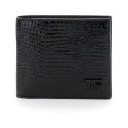 Zwarte portemonnees met TF Rutenio Tom Ford , Black , Heren