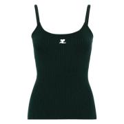 Retro Tank Top Collectie Courrèges , Green , Dames