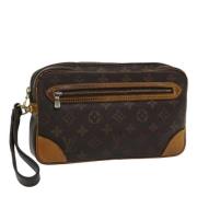 Pre-owned Canvas clutches Louis Vuitton Vintage , Brown , Dames