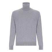 Wol Kasjmier Blend Turtleneck Sweater Laneus , Gray , Heren