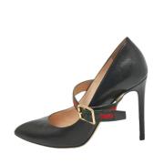 Pre-owned Leather heels Gucci Vintage , Black , Dames