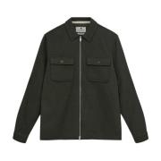 Blauw Heavy Twill Overshirt Anerkjendt , Green , Heren