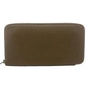 Pre-owned Leather wallets Hermès Vintage , Brown , Dames