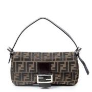 Pre-owned Canvas shoulder-bags Fendi Vintage , Brown , Dames