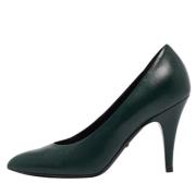 Pre-owned Leather heels Gucci Vintage , Green , Dames