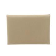 Pre-owned Fabric wallets Hermès Vintage , Beige , Dames