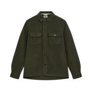 Groene Boiled Wool Overshirt Style NO: 901696 Anerkjendt , Green , Her...