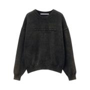 Storm Bleach Out Sweater Alexander Wang , Gray , Dames