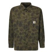 Camouflage Print Logo Shirt Carhartt Wip , Green , Heren