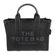 Zwarte Leren Tote Tas Shopper Marc Jacobs , Black , Dames