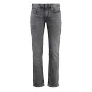 Slim-fit straight-leg jeans met metalen details Tommy Hilfiger , Gray ...