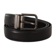 Vintage Logo Leren Riem Dolce & Gabbana , Black , Heren