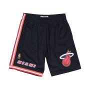 Miami Heat NBA Swingman Shorts Zwart Mitchell & Ness , Black , Heren