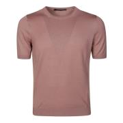 Casual Katoenen T-Shirt Tagliatore , Brown , Heren