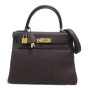 Pre-owned Leather handbags Hermès Vintage , Brown , Dames