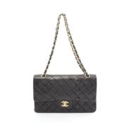 Pre-owned Leather chanel-bags Chanel Vintage , Black , Dames