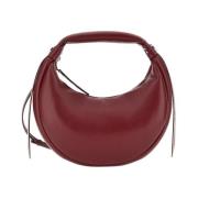 Bordeaux Leren Hobo Tas Hogan , Red , Dames