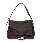 Pre-owned Canvas shoulder-bags Fendi Vintage , Black , Dames