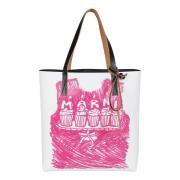 Roze & Paarse Shopper Tas Aw24 Marni , Multicolor , Dames