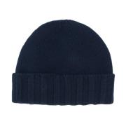 Blauwe Chunky Gebreide Beanie Drumohr , Blue , Heren