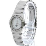 Pre-owned Stainless Steel watches Omega Vintage , White , Dames