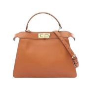 Pre-owned Leather fendi-bags Fendi Vintage , Brown , Dames