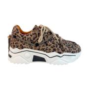 Leopard Print Jupiter Sneakers Dwrs , Brown , Dames