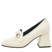 Pre-owned Leather heels Gucci Vintage , White , Dames