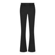 Poppy Flared Geborstelde Broek Lady Day , Black , Dames