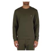 Sweatshirt van katoenmix met voorlogo-patch Emporio Armani , Green , H...