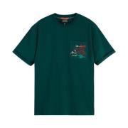 Relaxed Fit Pocket T-shirt Scotch & Soda , Green , Heren