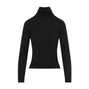 Luxe Zwarte Cashmere Sweater Aw24 Max Mara , Black , Dames