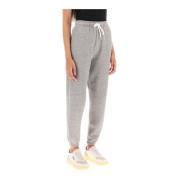 Melange Fleece Sweatpants met trekkoord Polo Ralph Lauren , Gray , Dam...