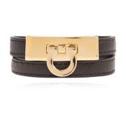 Leren armband Salvatore Ferragamo , Brown , Dames