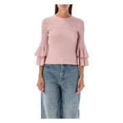 Roze Ruches Gebreide Kleding Aw24 Zimmermann , Pink , Dames