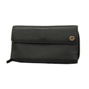 Pre-owned Leather wallets Gucci Vintage , Black , Dames