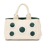 Pre-owned Canvas totes Prada Vintage , White , Dames