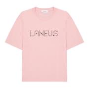 Roze t-shirt met gepersonaliseerde tekst Laneus , Pink , Dames