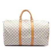 Pre-owned Canvas handbags Louis Vuitton Vintage , White , Dames